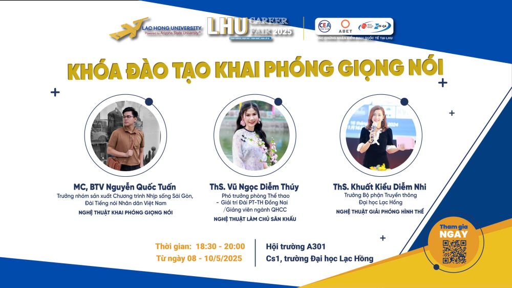 LHU tổ chức “Khóa đào tạo khai phóng giọng nói” miễn phí cho học sinh, sinh viên, giảng viên